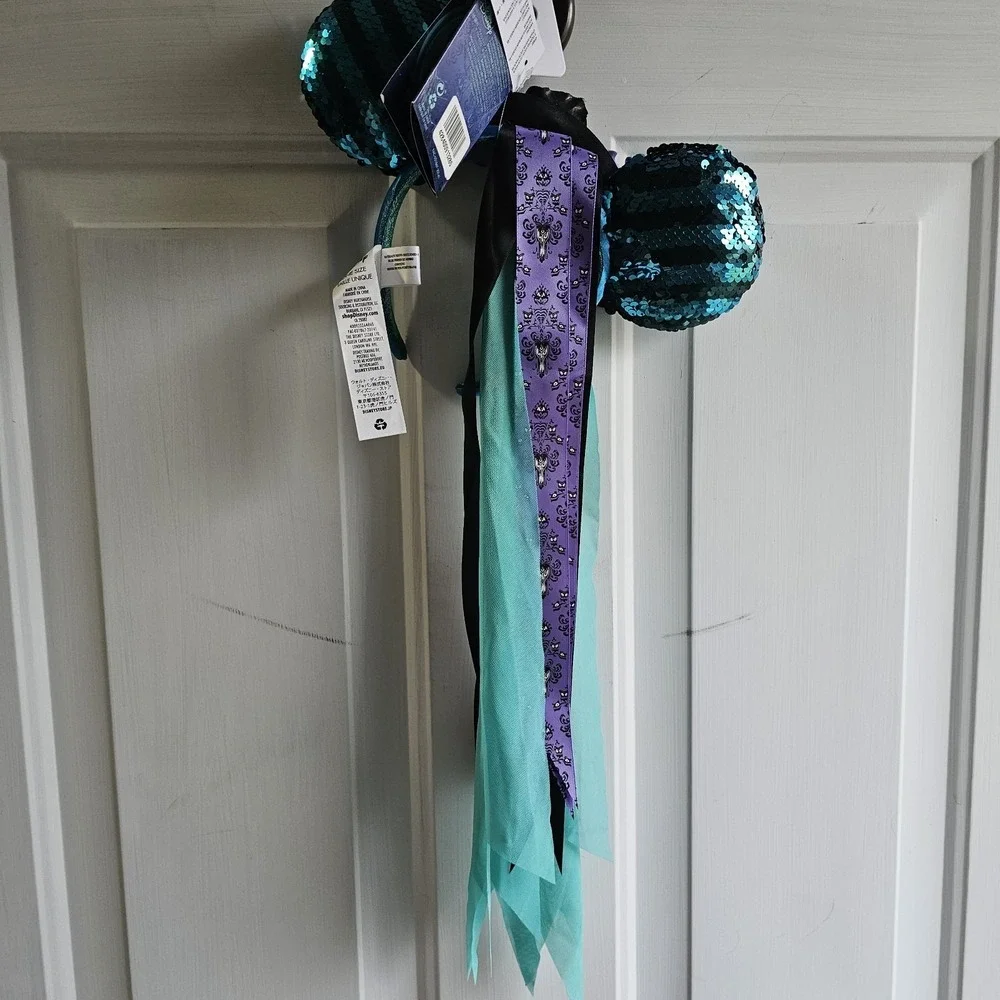 Disney Minnie Mouse The Main Attraction Haunted Mansion Ears Headband 10/12 NEW